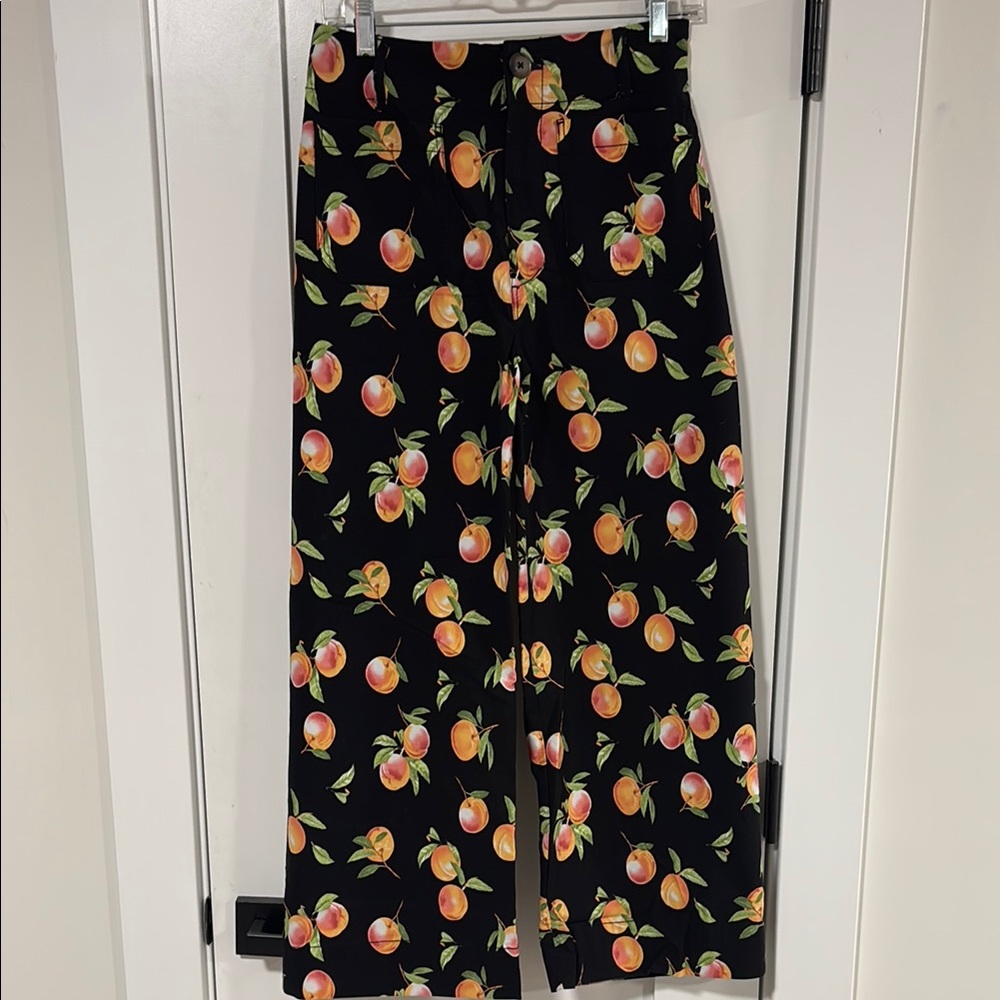 Maeve Collette pants in peach print